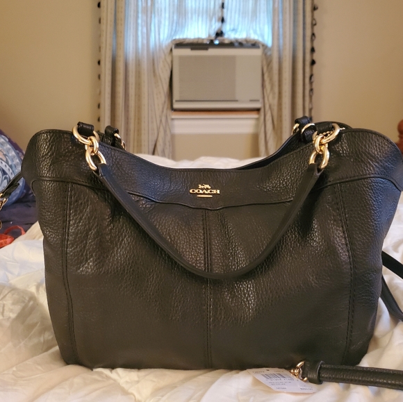 Coach Small Lexy Handbag- Black F28992 - Picture 2 of 10